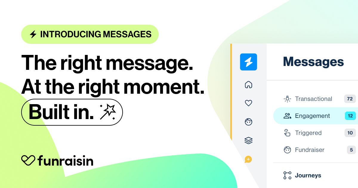 Messages by Funraisin—Built-in Email Journeys for Fundraising Campaigns
